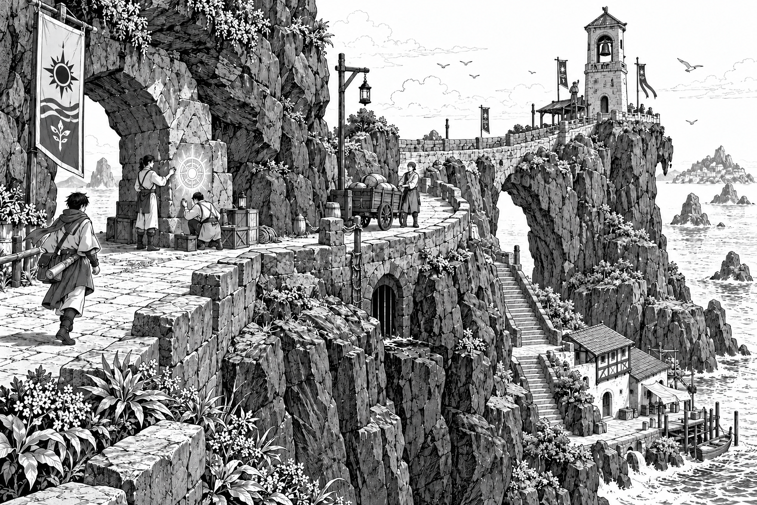 Bell Steps · the destination stays visible